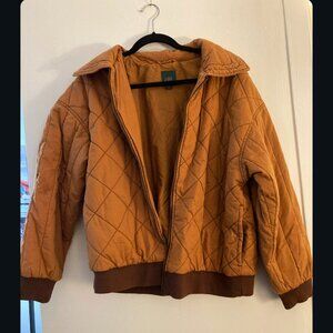 Light Brown Bomber Jacket